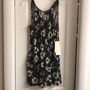 Floral black romper